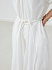 【周四精选福利】HeyDress白色抽褶连衣裙女法式V领宽松收腰设计冰氧气质裙子 商品缩略图2
