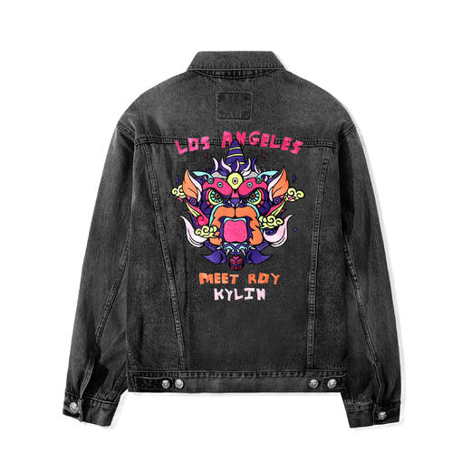 MEET.ROY麒麟祥云系列45#刺绣 水洗做旧牛仔夹克 oversize版型01MR1377 商品图3