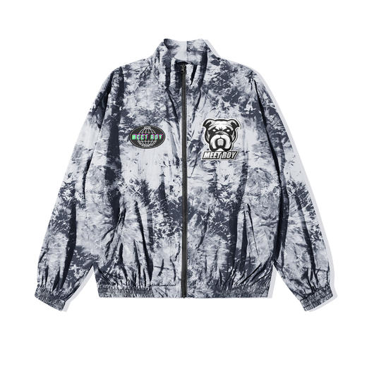 MEET.ROY扎染kobeer轻薄复古蝙蝠袖硅胶章夹克01MR1355 商品图4