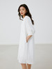 【周四精选福利】HeyDress白色抽褶连衣裙女法式V领宽松收腰设计冰氧气质裙子 商品缩略图3