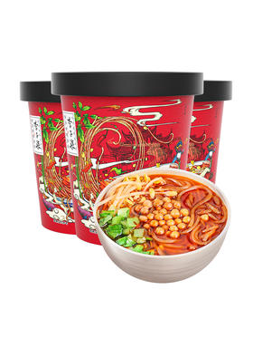 李子柒酸辣粉桶装速食红薯粉懒人免煮冲泡食品四川粉丝米线3桶装