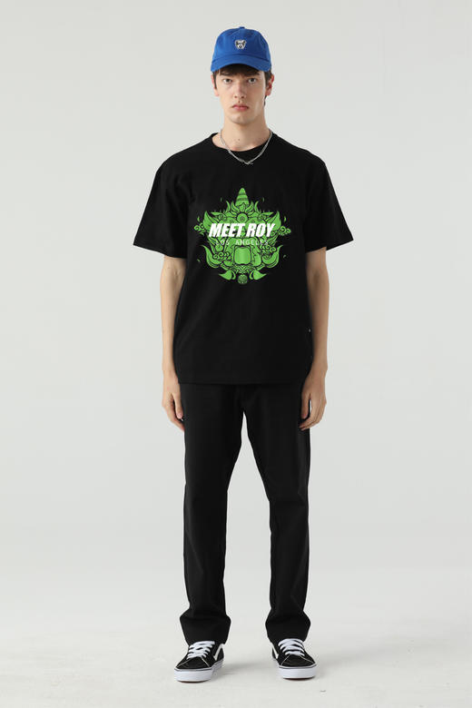 MEET.ROY麒麟祥云复古圆筒圆领无缝短袖T恤男011286MR 商品图2