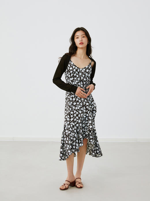 【周四精选福利】HeyDress针织开衫女时髦叠穿披肩袖一片式坎肩短款长袖防晒衫 商品图1