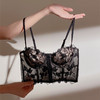 黛唯梵 法式蕾丝刺绣内衣小胸聚拢有钢圈文胸2022年新款塑身吊带鱼骨胸衣国庆出游 商品缩略图3