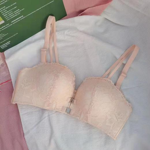 黛唯梵 性感前扣小胸聚拢无肩带隐形内衣 柔软手掌杯无钢圈上托美背文胸国庆出游 商品图3