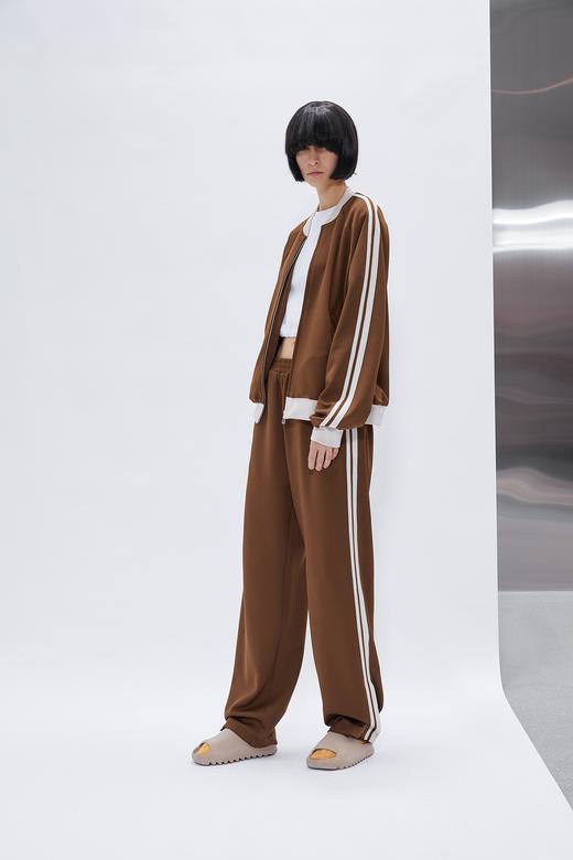 双条纹开襟运动服 商品图0