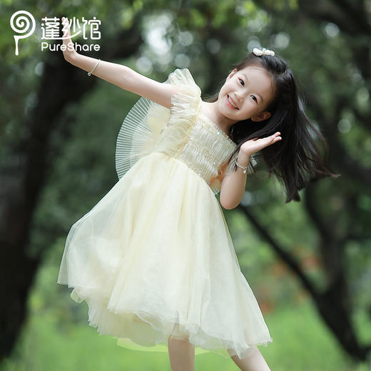 pureshare 风筝女孩女童夏装连衣裙夏礼服儿童裙子生日裙 商品图2
