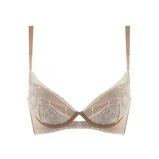 黛唯梵聚拢内衣女调整型加厚款胸罩无钢圈防垂小胸聚拢性感蕾丝文胸套装国庆出游 商品图4