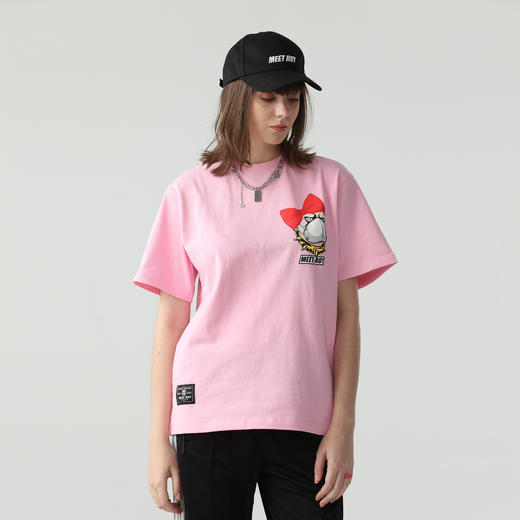 MEET.ROY系列口罩主题蝴蝶结款加厚宽松T恤情侣款短袖01MR1308 商品图1