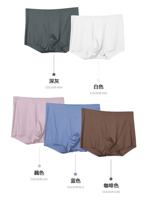 6F IVU男士莫代尔抗菌内裤薄中腰平角裤9.20 商品图1