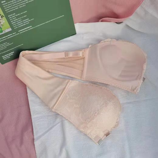 黛唯梵 性感前扣小胸聚拢无肩带隐形内衣 柔软手掌杯无钢圈上托美背文胸国庆出游 商品图2