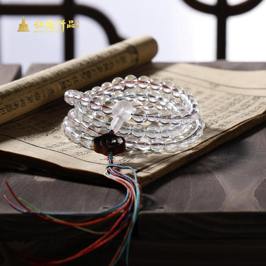 五彩线 白水晶108颗念珠 商品图3