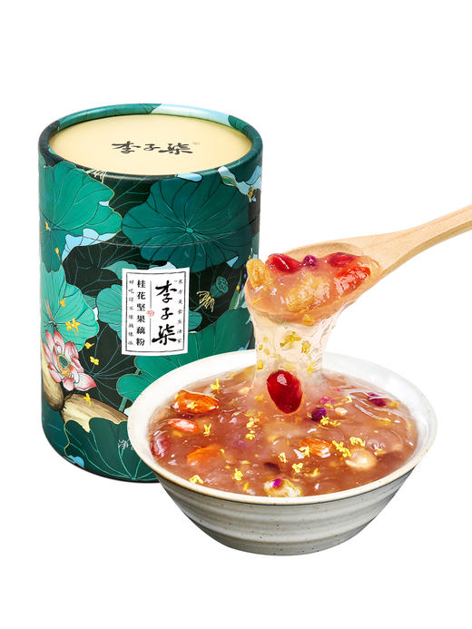 李子柒桂花坚果藕粉莲藕羹莲藕粉营养早餐冲泡代餐食品350g罐装 商品图0
