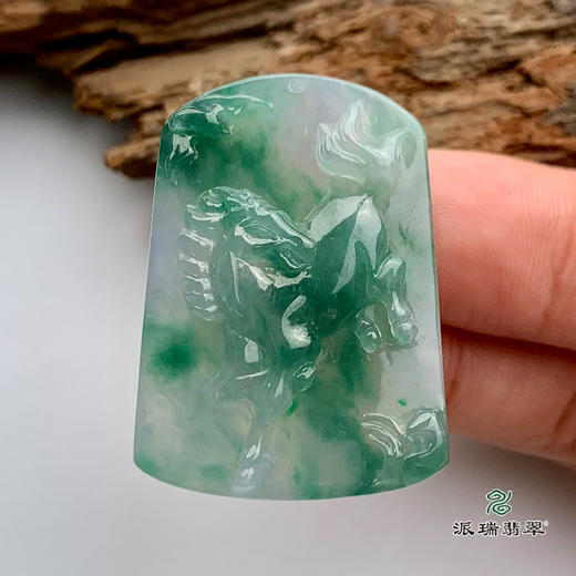 派瑞翡翠 翡翠挂件 糯种 绿色 商品图2