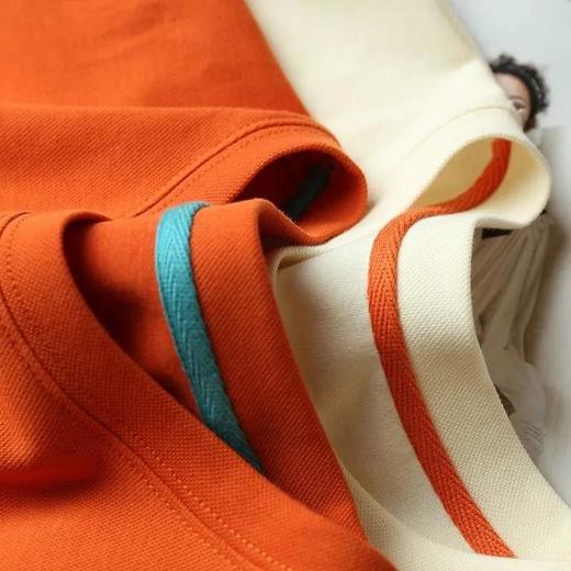 黛唯梵法式别致小众超好看上衣气质轻奢宽松橙色短袖t恤女夏薄款潮国庆出游 商品图3