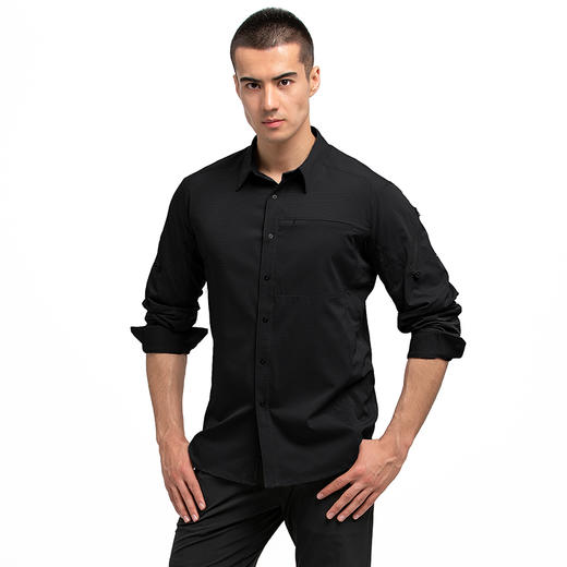 指挥官单向导湿轻量排汗速干衬衫男士长袖耐磨长袖 商品图3