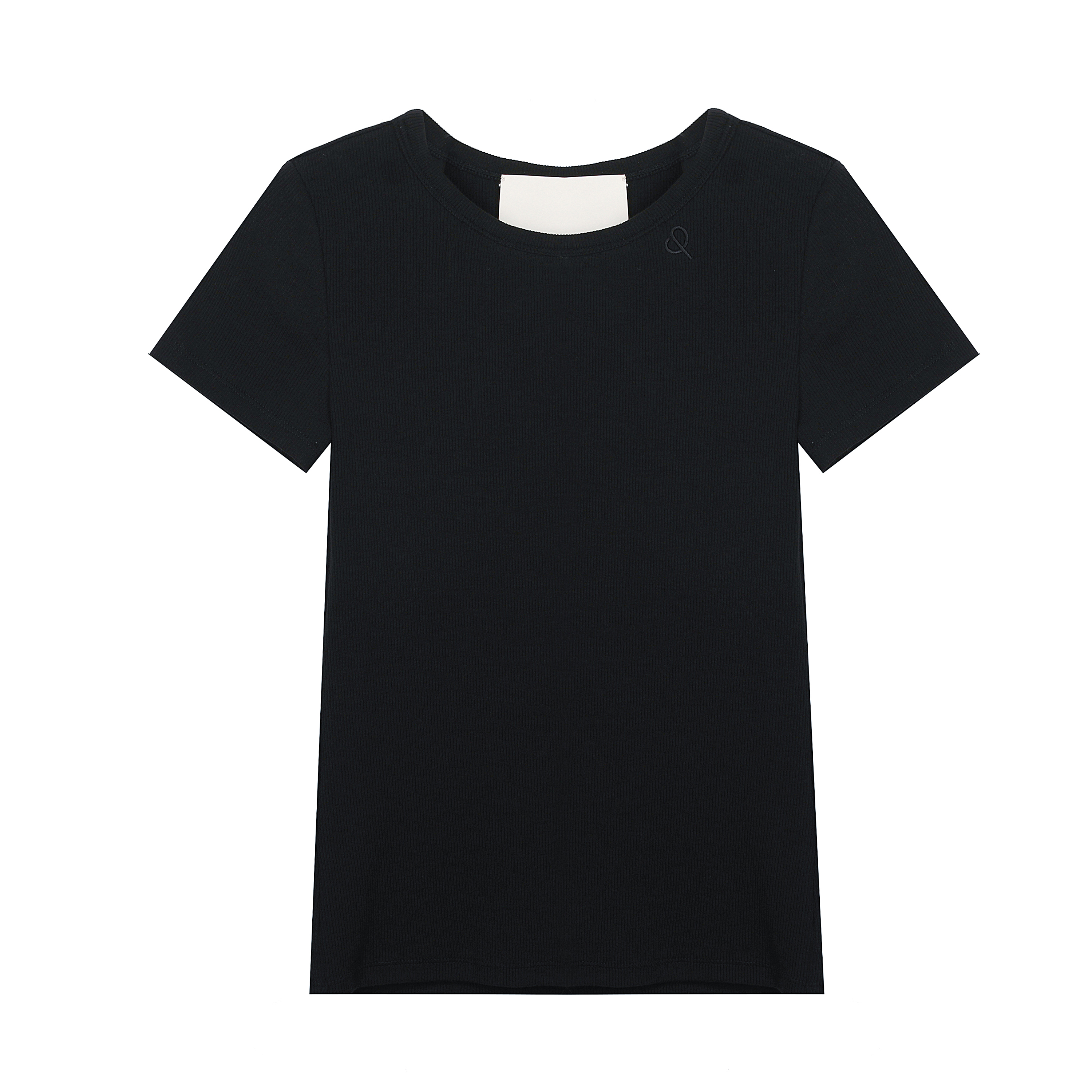 紧身螺纹打底弹力T恤