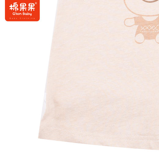 棉果果夏季彩棉女童长款套头T恤透气柔软M201140122209 商品图3