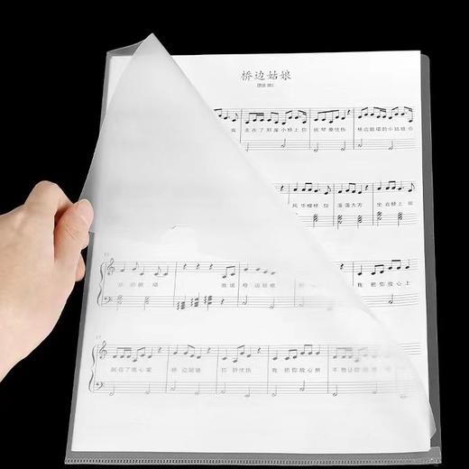 A4透明L型文件夹单片夹二页文件套加厚单页文件袋档案资料整理夹L夹开口插页夹试卷夹学生简历保护 商品图1