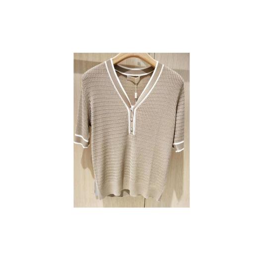 3楼米皇V领短袖女衫 商品图0