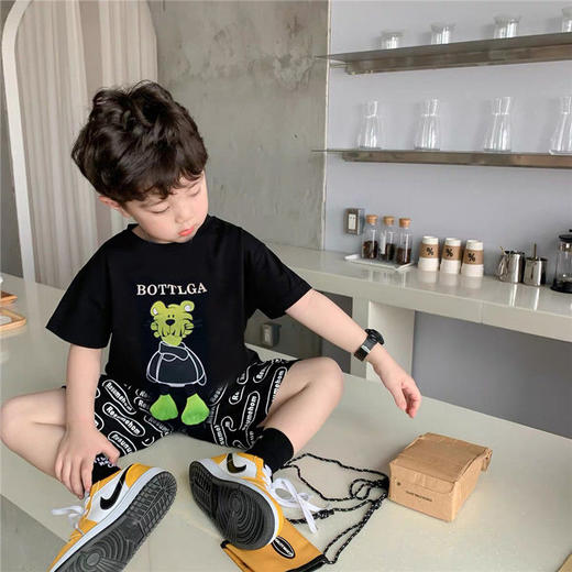 黛唯梵 亲子装老虎T恤夏季新款卡通短袖一家三口家庭装洋气母女半袖上衣国庆出游 商品图4