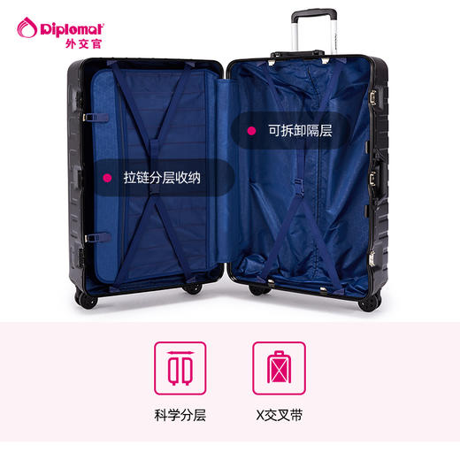 外交官TC-9202/3/4拉杆万向轮行李箱旅行箱 商品图3