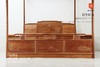 红桥红  家具严选  缅甸花梨（大果紫檀）【百年好合 帷幔式高低床 三件套】 商品缩略图1