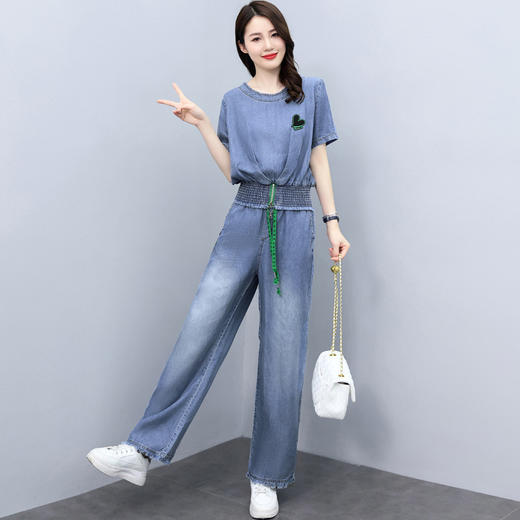 新款感港味轻熟御姐学院小香风小个子牛仔套装HR-WXA11-29 商品图0