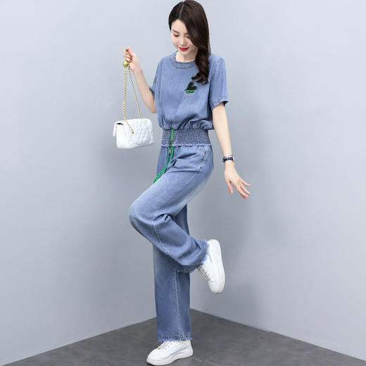 新款感港味轻熟御姐学院小香风小个子牛仔套装HR-WXA11-29 商品图1