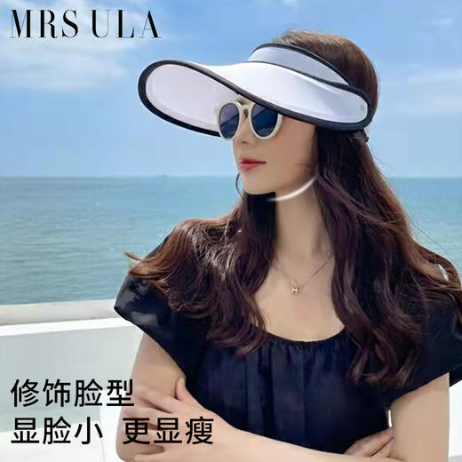 Mrs Ula尤拉小姐防晒帽UPF50+全脸防护轻盈透气两用遮阳帽子 商品图2