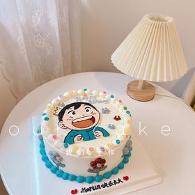 波吉王子手绘复古蛋糕蛋糕-低糖处理无添加