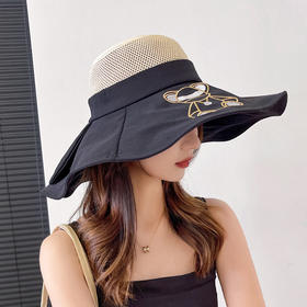 【秀帽】2022韩版时尚欧美大沿时装渔夫帽防晒防紫外线太阳帽可折叠遮阳帽