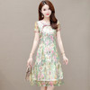 YWE C2138贵夫人印花连衣裙气质中长款改良版旗袍裙 商品缩略图5