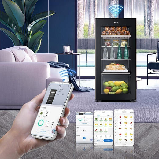 【新款上市】Casarte/卡萨帝冰吧142升立式家用客厅办公室小型冷藏饮料柜红酒柜茶叶柜 142L+全景视界+四维生态果藏+风冷无霜 142升 商品图5