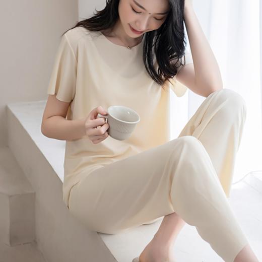买一送一【冰丝垂感家居服套装】滑溜溜冰冰凉可居家可外穿的两穿睡衣，冰丝裸感无痕丝滑亲肤舒适柔软 商品图12