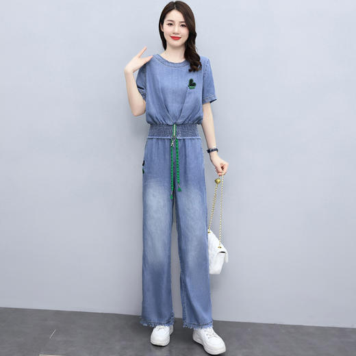 新款感港味轻熟御姐学院小香风小个子牛仔套装HR-WXA11-29 商品图2