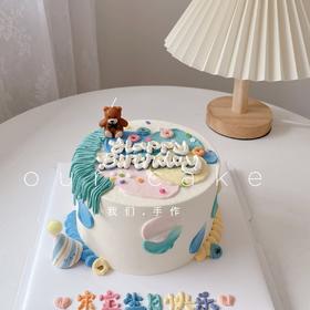 ins风小清新色块蛋糕-低糖处理无添加