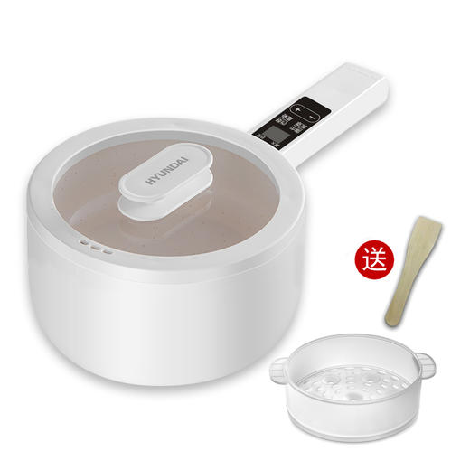 HYUNDAI韩国现代电煮锅电火锅陶瓷釉电蒸锅煮面煎蛋电热锅宿舍锅 商品图4