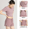 【专业运动瑜伽服】夏季运动套装短袖短裤 裸感网纱透气速干跑步健身两件套 商品缩略图0