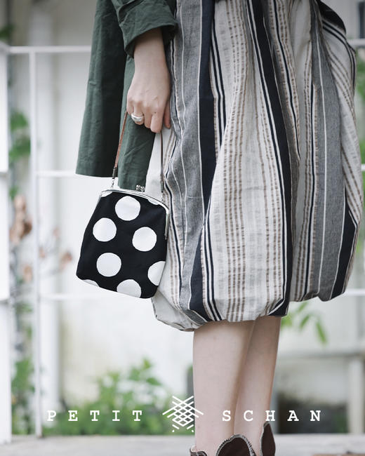 PETIT SCHAN小闪 CLO#083  Grandma’s pumpkin 婆婆的南瓜 日本进口棉麻混纺面料条纹设计款南瓜裤 商品图1