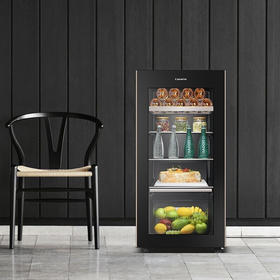 【新款上市】Casarte/卡萨帝冰吧142升立式家用客厅办公室小型冷藏饮料柜红酒柜茶叶柜 142L+全景视界+四维生态果藏+风冷无霜 142升