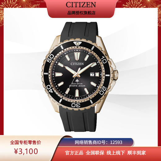 西铁城日本官方正品夜光专业潜水时尚光动能男表BN0193-17E 商品图4