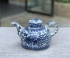 柴窑青花明代凤穿牡丹茶壶 商品缩略图0