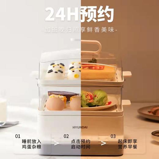 HYUNDAI韩国现代电煮锅电蒸锅分体式电蒸笼多用途预约保温18L容量 商品图1