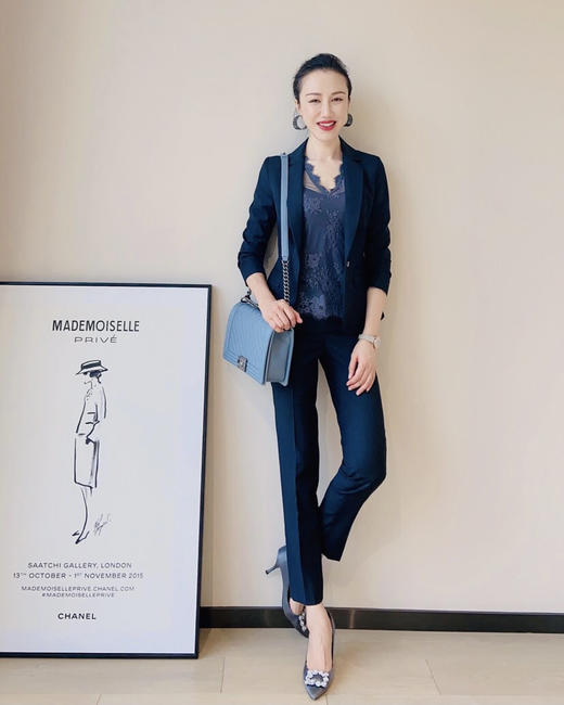 J83A2627颈袖添香智性风女精英OL气质职业装女士西装裤套装时尚正装J83A2627 商品图3