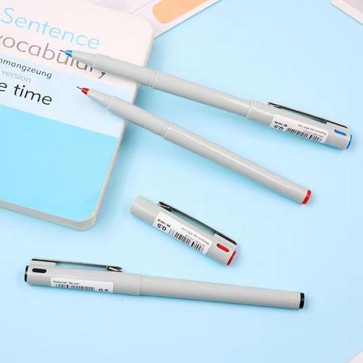 日本ZEBRA斑马经典签字笔BE-100 针管中性笔办公财务用笔 0.5mm 黑色 红色 蓝色 商品图7