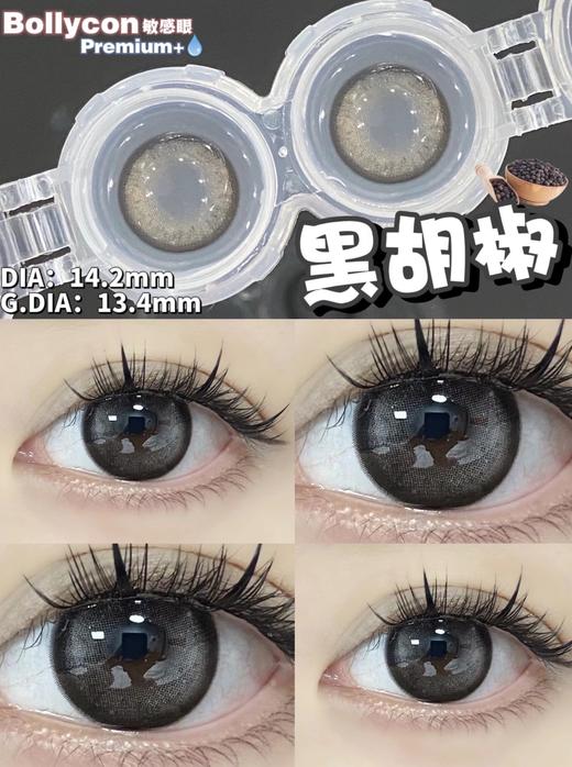 【小红书推荐款】bollycon 黑胡椒年抛/直径14.2/着色13.5 ，138/一副，5月22号结束 商品图0