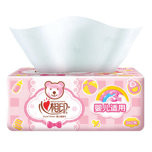 【心相印专区】DT1120 心相印宝宝专用型120抽三层塑装纸面巾（升级版6包/提）  8提/箱 商品图5
