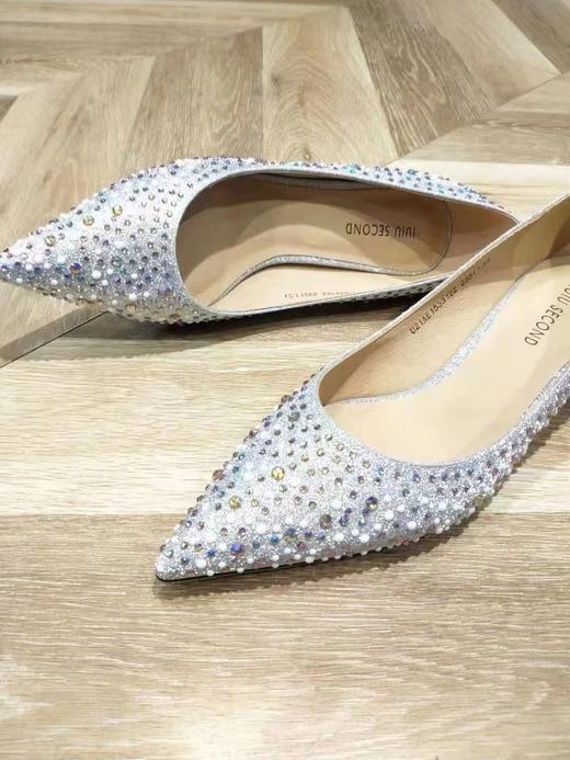 IUIU SECOND2022春夏新款尖头珍珠水钻浅口单鞋（4.5cm/6.5cm两种跟高可选） 商品图6
