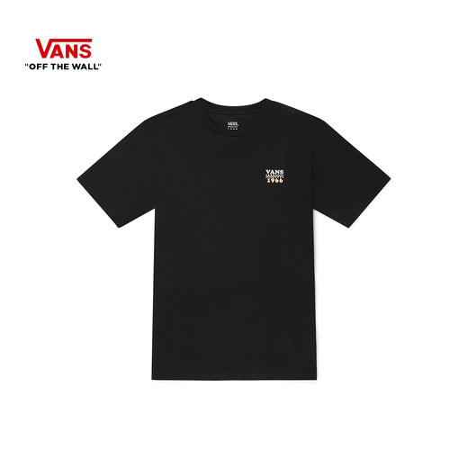 VANS女子短袖T恤夏季棋盘格LOGO黑色VN0A7Q1LBLK 商品图0